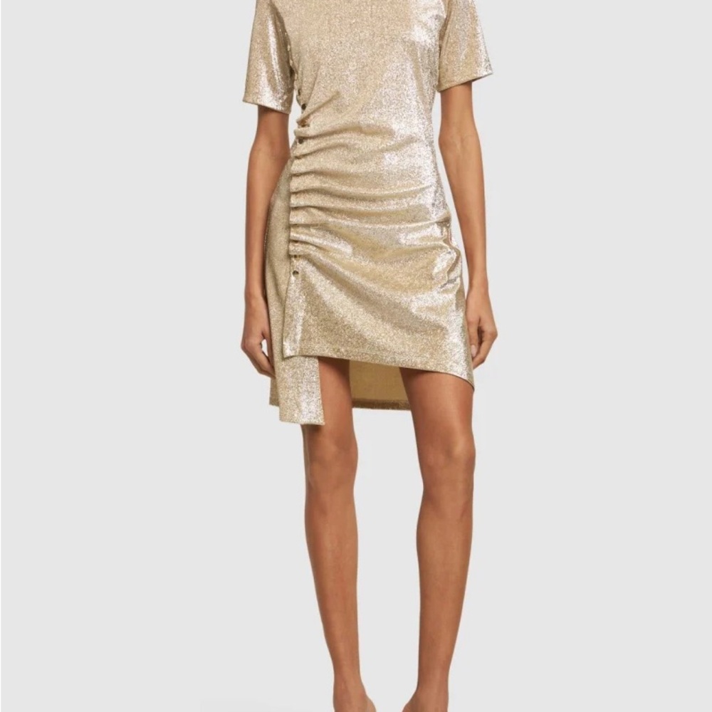 Paco Rabanne gold draped mini dress ✨🌟🏆 - Picture 6 of 11